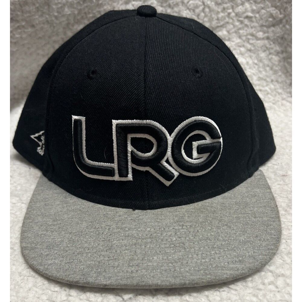 LRG Lifted Research Group Cap Hat Snapback True‎ Heads Black with Grey Bill